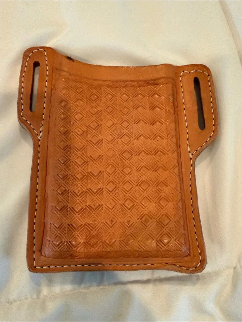 Men's Leather Phone Case Belt Slide - Brown